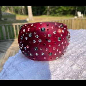 Bangle bracelet with crystals by Iris Ipfel